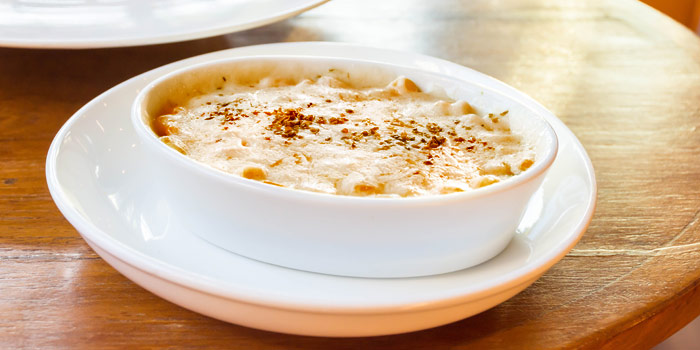 Buffalo Chicken Dip in casserole dish