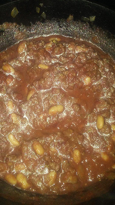 Pasta Fazool Ingredients - Onions, Ground Beef, Parmesan Cheese, Cannellini Beans, Tomatoes