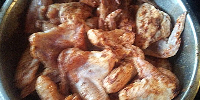 Chicken Wings In Stainless Steel Bowl