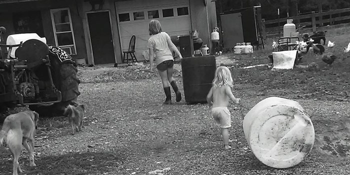 Lilly And Meadow Doing Farm Chores