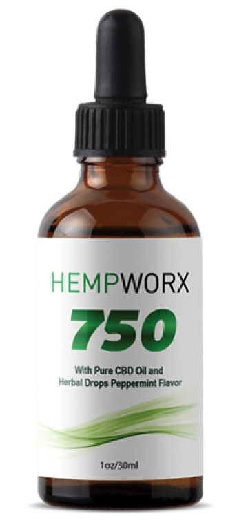 HempWorx CBD Oil bottle with dropper