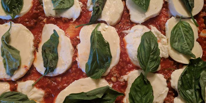 Homemade Lasagna ready for the oven