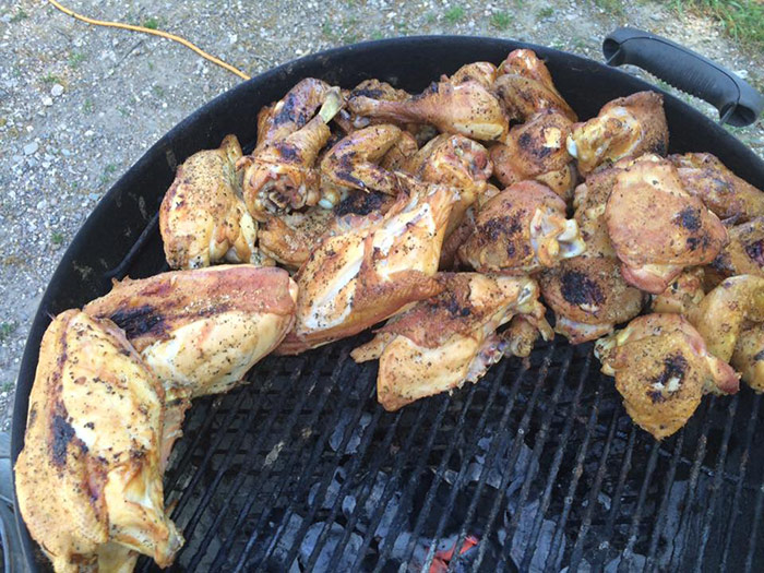 Grilled chicken wings from Lilly Den Farm