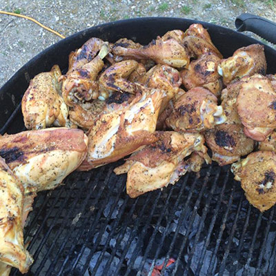 Grilled chicken wings from Lilly Den Farm