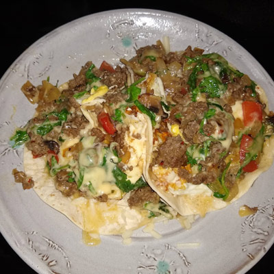 Pulled Beef Tacos on a plate