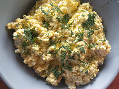 Egg Salad garnished with Dill