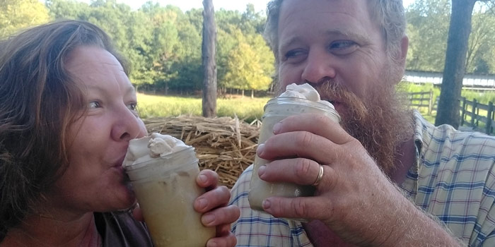 Tucker And Mackenzie Drinking Keto Whipped Coffee