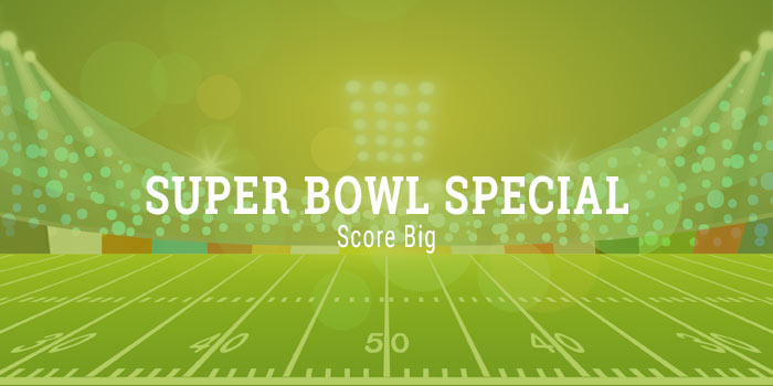 Super Bowl Type Over Illustration Of Football Field